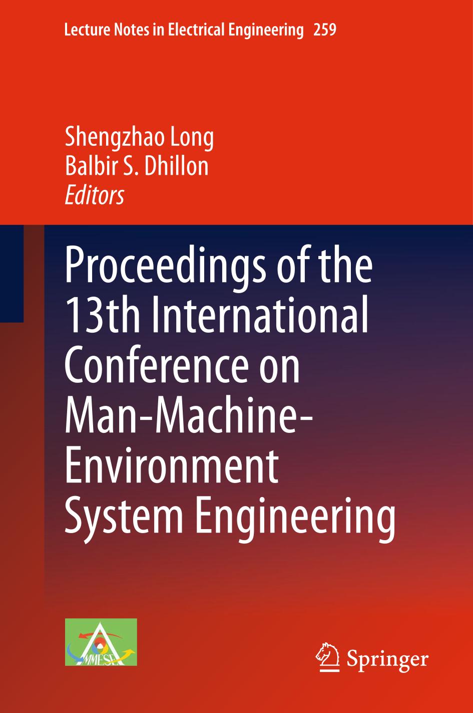 Proceedings of the 13th International Conference on Man-Machine-Environment System Engineering