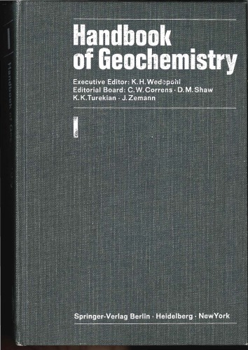 Handbook of Geochemistry