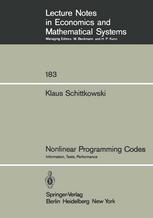 Nonlinear Programming Codes : Information, Tests, Performance