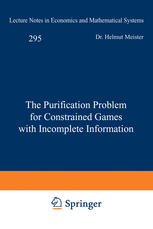 The Purification Problem for Constrained Games with Incomplete Information