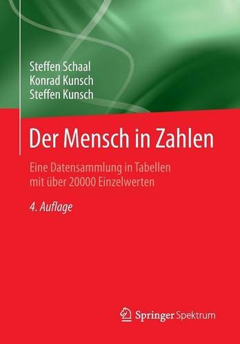 Der Mensch in Zahlen Eine Datensammlung in Tabellen mit über 20000 Einzelwerten