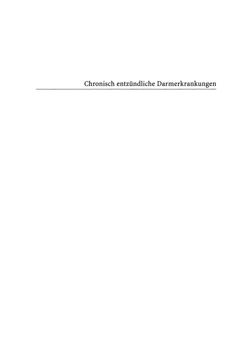 Chronisch entzündliche Darmerkrankungen