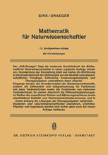 Mathematik für Naturwissenschaftler.