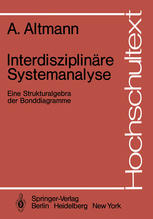 Interdisziplinäre Systemanalyse : Eine Strukturalgebra der Bonddiagramme