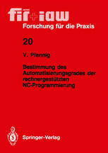 Bestimmung des Automatisierungsgrades der rechnergestützten NC-Programmierung