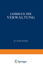 Lehrbuch der Verwaltung.