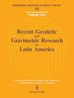 Recent Geodetic and Gravimetric Research in Latin America