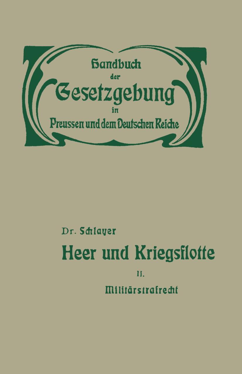 Heer und Kriegsflotte : Militärstrafrecht