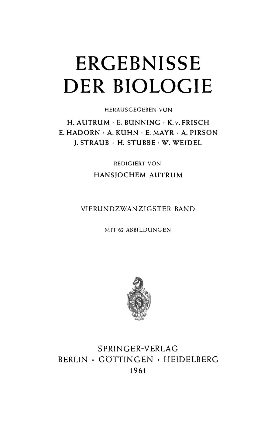 Ergebnisse der Biologie