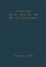 Ergebnisse der Inneren Medizin und Kinderheilkunde