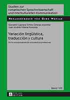 Variaci�n Ling��stica, Traducci�n Y Cultura