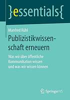 Publizistikwissenschaft Erneuern