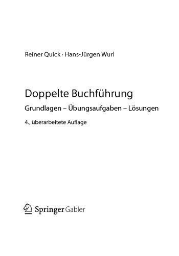 Doppelte Buchführung Grundlagen - Übungsaufgaben - Lösungen