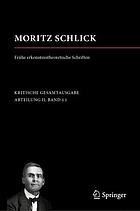 Gesamtausgabe Abteilung II: Nachgelassene Schriften Band 1,1, Frühe erkenntnistheoretische Schriften