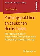 Pr�fungspraktiken an Deutschen Hochschulen