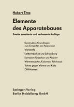 Elemente des Apparatebaues : Grundlagen · Bauelemente · Apparate