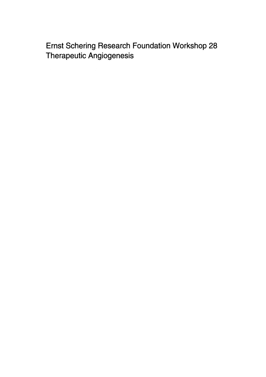 Therapeutic Angiogenesis