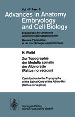 Zur Topographie der Medulla spinalis der Albinoratte (Rattus norvegicus) / Contributions to the Topography of the Spinal Cord of the Albino Rat (Rattus norvegicus)