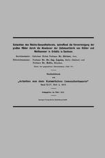 Gutachten des Reichs-Gesundheitsrats, betreffend die Verunreinigung der großen Röder durch die Abwässer der Zellulosefabrik von Kübler und Niethammer in Gröditz in Sachsen