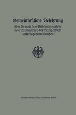 Gemeinfaßliche Belehrung über die nach dem Viehseuchengesetze vom 26. Juni 1909 der Anzeigepflicht unterliegenden Seuchen.