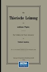 Die Thierische Leimung für endloses Papier Ein Verfahren der Praxis entnommen