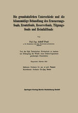 Die grundsätzlichen Unterschiede und die bilanzmäßige Behandlung des Erneuerungsfonds, Ersatzfonds, Reservefonds, Tilgungsfonds und Heimfallfonds