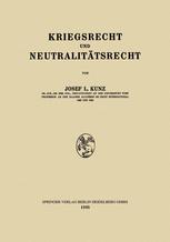 Kriegsrecht und Neutralitätsrecht