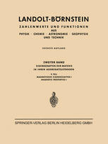 Landolt-Börnstein: Eigenschaften der Materie in ihren Aggregatzuständen, 9. Teil, Magnetische Eigenschaften I, Teil a