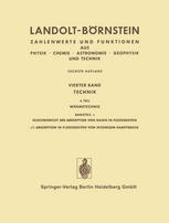 Technik: 4. Teil, Bandteil c Gleichgewicht der Absorption von Gasen in Flüssigkeiten, c1: Absorption in Flüssigkeiten von niedrigem Dampfdruck
