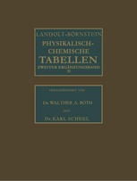 Landolt-Börnstein: Physikalisch-chemische Tabellen, Ergänzungsband 2, Teil b