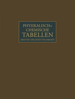 Landolt-Börnstein : Physikalisch-chemische Tabellen, Ergänzungsband 1, Teil a