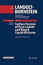 Surface Tension of Pure Liquids and Binary Liquid Mixtures