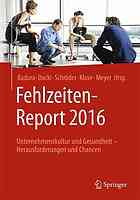 Fehlzeiten-Report 2016