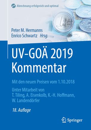 UV-GOÄ 2019 Kommentar Mit den neuen Preisen vom 1.10.2018