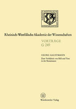 Zum Verhältnis von Bild und Text in der Renaissance : 235. Sitzung am 20. Dezember 1978 in Düsseldorf