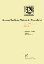 Aspects of Monetary Theory : 352. Sitzung Am 5. Oktober 1988 in Düsseldorf.