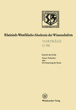 Anton Tschechov Oder Die Entartung der Kunst : 333. Sitzung Am 15. November 1989 in Düsseldorf.