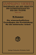 Die wissenschaftlichen Grundlagen der Preisbildung für die elektrische Arbeit