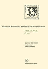 Martin Luther in Zwei Funktionen : 157. Sitzung Am 18. März 1970 in Düsseldorf.