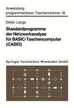 Standardprogramme der Netzwerkanalyse für BASIC-Taschencomputer (CASIO)