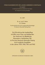 Die Erforschung des Insektenflugs mit Hilfe neuer Fang- und Meßgeräte: Der Nachweis von Blattläusen (Homoptera, Aphidoidea, CB.) im Park des Museums Alexander Koenig durch englische Saugfallen in den Jahren 1959, 1960, 1961 und 1962