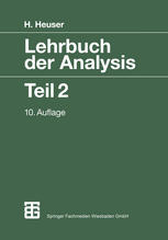 Lehrbuch der Analysis : Teil 2