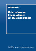 Unternehmenskooperationen Im EG-Binnenmarkt