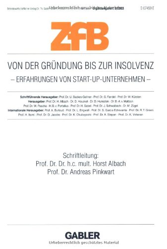 Von der Gründung bis zur Insolvenz Erfahrungen von Start-Up-Unternehmen