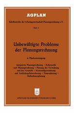 Unbewältigte Probleme der Planungsrechnung : 8. Plankostentagung in Frankfurt a. M.