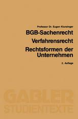 BGB-Sachenrecht/Verfahrensrecht/Rechtsformen der Unternehmen