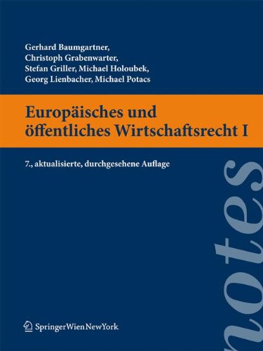 Europäisches und öffentliches Wirtschaftsrecht I