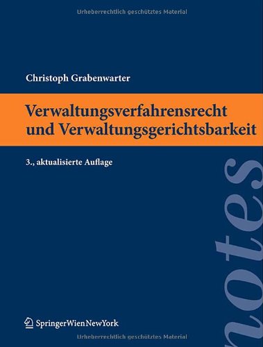 Verwaltungsverfahrensrecht Und Verwaltungsgerichtsbarkeit