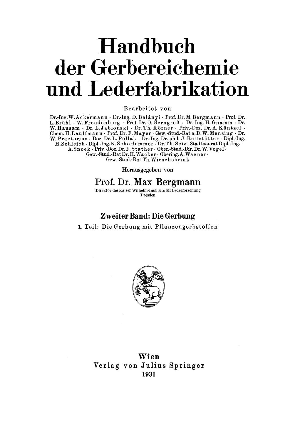 Die Gerbung mit Pflanzengerbstoffen Gerbmittel und Gerbverfahren