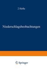 Deutsches Meteorologisches Jahrbuch 1938 : Teil III: Niederschlagsbeobachtungen.